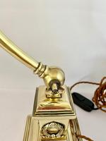 Brass Desk Lamp with Vaseline Shade C1910 (6 of 11) Brass Desk Lamp with Vaseline Shade C1910 (6 of 11)