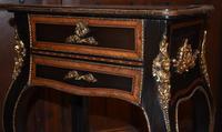 Striking 19th Century French Ebonised & Marquetry Side Table c.1880 (6 of 18) Striking 19th Century French Ebonised & Marquetry Side Table c.1880 (6 of 18)