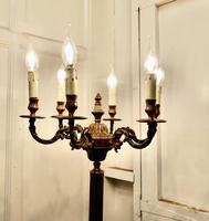 Rococo Gilt Brass Candelabra 6 Branch Floor Lamp, Standard Lamp (3 of 8) Rococo Gilt Brass Candelabra 6 Branch Floor Lamp, Standard Lamp (3 of 8)