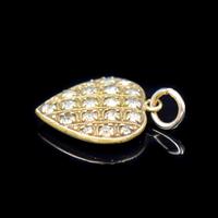Antique Old Cut Paste Rolled Gold Puffy Heart Pendant Charm (4 of 8) Antique Old Cut Paste Rolled Gold Puffy Heart Pendant Charm (4 of 8)