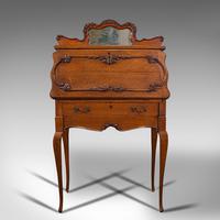 Small Antique Ladies Writing Desk, French, Oak, Bureau, Mirror, Victorian c.1900 (3 of 12) Small Antique Ladies Writing Desk, French, Oak, Bureau, Mirror, Victorian c.1900 (3 of 12)