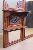Antique Large Victorian Oak Overmantle Wall Mirror (7 of 9) Antique Large Victorian Oak Overmantle Wall Mirror (7 of 9)