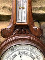 Antique Carved Oak Aneroid Barometer (7 of 7) Antique Carved Oak Aneroid Barometer (7 of 7)
