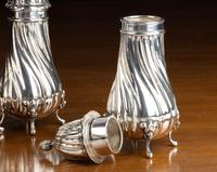 Set of 4 Late 19th Century Silver Sugar Dredgers (5 of 6) Set of 4 Late 19th Century Silver Sugar Dredgers (5 of 6)