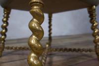 19th Century French Square Giltwood & Upholstered Stool Ottoman - Table (4 of 10) 19th Century French Square Giltwood & Upholstered Stool Ottoman - Table (4 of 10)