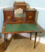 Victorian Mahogany And Inlaid Desk. (4 of 9) Victorian Mahogany And Inlaid Desk. (4 of 9)