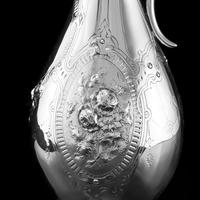 Antique Victorian Solid Silver Claret Jug / Wine Ewer - Elkington 1864 (9 of 16) Antique Victorian Solid Silver Claret Jug / Wine Ewer - Elkington 1864 (9 of 16)