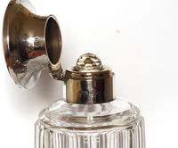 Silver Mounted Fluted Glass Scent Bottle with Blue Guilloche Enamel Cap (2 of 5) Silver Mounted Fluted Glass Scent Bottle with Blue Guilloche Enamel Cap (2 of 5)