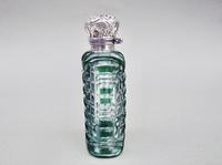 Fabulous Victorian silver & Bristol emerald green overlay bohemian glass scent bottle c.1800 (6 of 7) Fabulous Victorian silver & Bristol emerald green overlay bohemian glass scent bottle c.1800 (6 of 7)