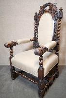 Pair of Victorian Jacobean Style Carved Oak Armchairs (4 of 12) Pair of Victorian Jacobean Style Carved Oak Armchairs (4 of 12)