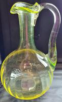 Antique Bohemian Czech Vaseline Uranium Glass Jug (8 of 8) Antique Bohemian Czech Vaseline Uranium Glass Jug (8 of 8)