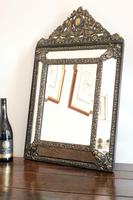 Dutch Repousse Brass Cushion Framed Mirror with Arched Crest (11 of 12) Dutch Repousse Brass Cushion Framed Mirror with Arched Crest (11 of 12)