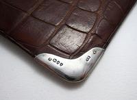 Monogram 'SM', Victorian Solid Sterling Silver Mounted Crocodile Skin Leather Antique Wallet Purse Card Stamp Case (5 of 8) Monogram 'SM', Victorian Solid Sterling Silver Mounted Crocodile Skin Leather Antique Wallet Purse Card Stamp Case (5 of 8)