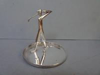 Hagenauer Silver Plate Art Deco Dish with Figure of a Golfer - Vienna, Austria (2 of 6) Hagenauer Silver Plate Art Deco Dish with Figure of a Golfer - Vienna, Austria (2 of 6)