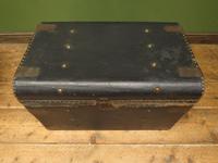 Antique Black Chest Trunk Storage Box, Steamer Trunk (2 of 13) Antique Black Chest Trunk Storage Box, Steamer Trunk (2 of 13)