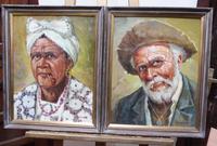 Pair of oils on canvas the odd couple Brazilian artist Chediac (2 of 10) Pair of oils on canvas the odd couple Brazilian artist Chediac (2 of 10)