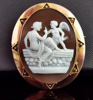 Antique Victorian Cameo Brooch, 9ct Gold, Cupid (3 of 10) Antique Victorian Cameo Brooch, 9ct Gold, Cupid (3 of 10)