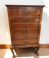 Jas Shoolbred & Co London Walnut Sheet Music Filing Cabinet
