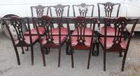 1900's Set of 8 Mahogany Chippendale style Dining Chairs Pop out Seats (3 of 3) 1900's Set of 8 Mahogany Chippendale style Dining Chairs Pop out Seats (3 of 3)