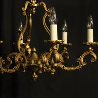 French Gilded Bronze 8 Light Rococo Chandelier c.1930 (6 of 10) French Gilded Bronze 8 Light Rococo Chandelier c.1930 (6 of 10)