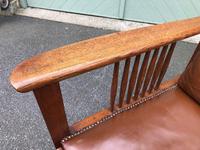 Arts & Crafts Oak & Leather Reclining Armchair (10 of 10) Arts & Crafts Oak & Leather Reclining Armchair (10 of 10)
