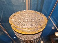 Antique Bohemian Cut to Clear Glass Crystal Box with Gilded Metal Mount (6 of 9) Antique Bohemian Cut to Clear Glass Crystal Box with Gilded Metal Mount (6 of 9)