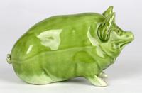 Robert Heron Scottish Wemyss Green Glazed Art Pottery Pig c.1900 (9 of 11) Robert Heron Scottish Wemyss Green Glazed Art Pottery Pig c.1900 (9 of 11)