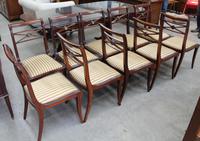 1960s -Set 10 Mahogany Sabre Leg Dining Chairs with Pop out Seats (2 of 3) 1960s -Set 10 Mahogany Sabre Leg Dining Chairs with Pop out Seats (2 of 3)