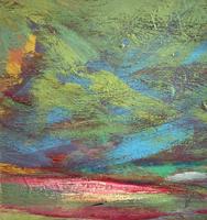 Original Abstract Oil on Board 'Santorini' by Frank Beanland 1936-2019. Initialled. c.1970. Provenance; Purchased Directly from Frank in His Studio (2 of 3) Original Abstract Oil on Board 'Santorini' by Frank Beanland 1936-2019. Initialled. c.1970. Provenance; Purchased Directly from Frank in His Studio (2 of 3)