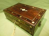 Regency Style Inlaid Rosewood Jewellery – Table Box c.1830 (11 of 11) Regency Style Inlaid Rosewood Jewellery – Table Box c.1830 (11 of 11)