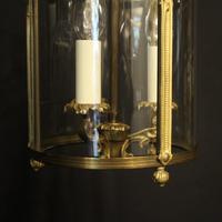 French Gilded Convex Triple Light Antique Hall Lantern (7 of 10) French Gilded Convex Triple Light Antique Hall Lantern (7 of 10)