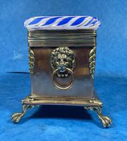 Arts & Crafts Glass and Brass Single Tea Caddy. (8 of 18) Arts & Crafts Glass and Brass Single Tea Caddy. (8 of 18)