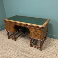 Victorian Oak Antique Pedestal Desk Circa 1890 (7 of 9) Victorian Oak Antique Pedestal Desk Circa 1890 (7 of 9)