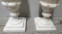 Wonderful Pair White Marble Table Lamps (4 of 5) Wonderful Pair White Marble Table Lamps (4 of 5)