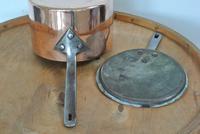 Quality Victorian Copper Saucepan & Lid Castellated Seam 8 Inch Diameter (5 of 7) Quality Victorian Copper Saucepan & Lid Castellated Seam 8 Inch Diameter (5 of 7)