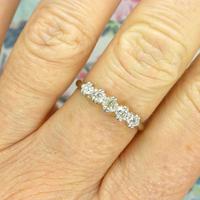 Antique 18ct Platinum old cut diamond five stone ring c1920's (11 of 11) Antique 18ct Platinum old cut diamond five stone ring c1920's (11 of 11)