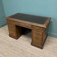 19th Century Victorian Oak Antique Pedestal Desk (4 of 8) 19th Century Victorian Oak Antique Pedestal Desk (4 of 8)