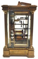 Rare Antique French 8-day Carriage Clock Unusual Masked Dial Case with Sweeping Secs Hand (8 of 12) Rare Antique French 8-day Carriage Clock Unusual Masked Dial Case with Sweeping Secs Hand (8 of 12)
