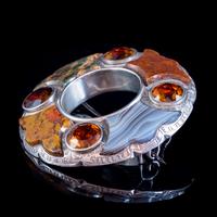 Antique Victorian Scottish Agate Citrine Brooch c.1860 (4 of 4) Antique Victorian Scottish Agate Citrine Brooch c.1860 (4 of 4)
