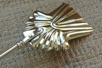 Quality Victorian Brass Fire Irons Companion Set Tongs Poker Shovel (7 of 9) Quality Victorian Brass Fire Irons Companion Set Tongs Poker Shovel (7 of 9)