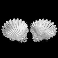 Antique Victorian Solid Silver Pair of Butter Dishes, Shell Design - Josiah Williams & Co 1894 (7 of 13) Antique Victorian Solid Silver Pair of Butter Dishes, Shell Design - Josiah Williams & Co 1894 (7 of 13)