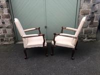 Pair of Antique Walnut Gainsborough Armchairs (8 of 8) Pair of Antique Walnut Gainsborough Armchairs (8 of 8)