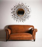 Late Victorian Leather Upholstered Drop-Arm Sofa (6 of 9) Late Victorian Leather Upholstered Drop-Arm Sofa (6 of 9)