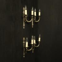 French Set of 4 Silver Gilded Antique Wall Lights (10 of 10) French Set of 4 Silver Gilded Antique Wall Lights (10 of 10)