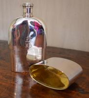 Fine Early Victorian Solid Silver Hip Flask (8 of 8) Fine Early Victorian Solid Silver Hip Flask (8 of 8)