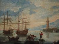 Oil Painting of a Harbour Scene (7 of 11) Oil Painting of a Harbour Scene (7 of 11)