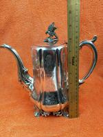 Antique Victorian Silver Plate Teapot C1870 Hand Engraved Folate Patterning with Bird, Maybe Eagle Finial (5 of 11) Antique Victorian Silver Plate Teapot C1870 Hand Engraved Folate Patterning with Bird, Maybe Eagle Finial (5 of 11)