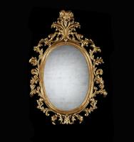 Grand Scale Pair of 19th Century Oval Florentine Carved Giltwood Mirrors (7 of 9) Grand Scale Pair of 19th Century Oval Florentine Carved Giltwood Mirrors (7 of 9)