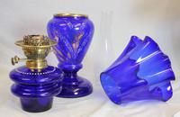Antique Bristol Blue Oil Lamp (6 of 6) Antique Bristol Blue Oil Lamp (6 of 6)