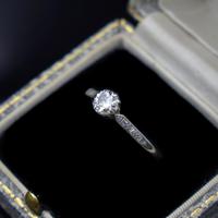 Art Deco 0.50ct Diamond Solitaire 18ct 18K Gold & Platinum Ring (8 of 9) Art Deco 0.50ct Diamond Solitaire 18ct 18K Gold & Platinum Ring (8 of 9)